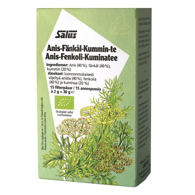Huvudbild Te Salus Anis Fänkål Kummin 15p EKO