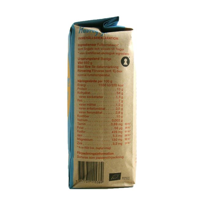 Huvudbild Havregryn 650g
